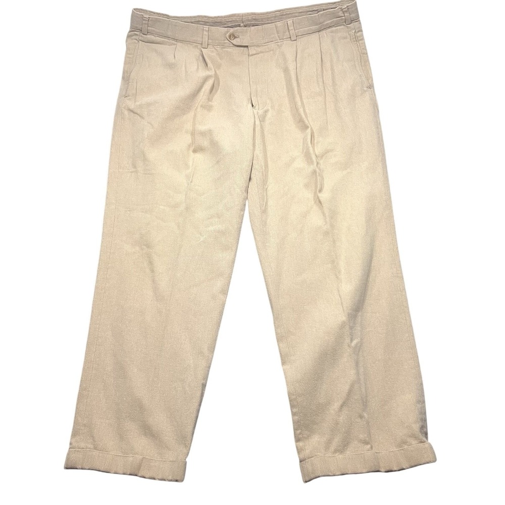 BILL'S KHAKIS ORIGINAL TWILL KHAKI DOUBLE PLEATED CUFFED M2P 42x30 MADE IN USA